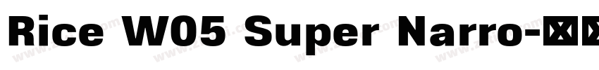 Rice W05 Super Narro字体转换 Rice W05 Super Narro字体转换
